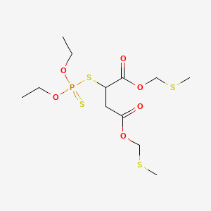 ((Diethoxyphosphinothioyl)thio)butanedioic acid bis((methylthio)methyl) ester