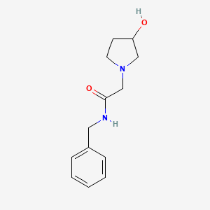 molecular formula C13H18N2O2 B1468547 N-benzyl-2-(3-hydroxypyrrolidin-1-yl)acetamide CAS No. 1489394-11-7