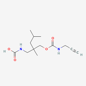 molecular formula C13H22N2O4 B14685470 [2,4-dimethyl-2-(prop-2-ynylcarbamoyloxymethyl)pentyl]carbamic acid CAS No. 25385-11-9