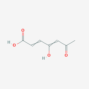 molecular formula C7H8O4 B14685474 4-Hydroxy-6-oxohepta-2,4-dienoic acid CAS No. 25568-65-4