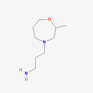 molecular formula C9H20N2O B1468552 3-(2-Methyl-1,4-oxazepan-4-yl)propan-1-amine CAS No. 1341990-48-4
