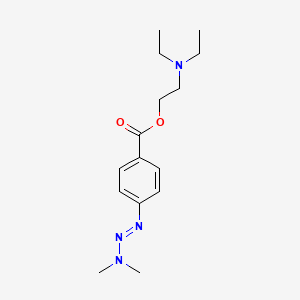 molecular formula C15H24N4O2 B14685539 2-(Diethylamino)ethyl 4-[(1E)-3,3-dimethyltriaz-1-en-1-yl]benzoate CAS No. 29168-93-2