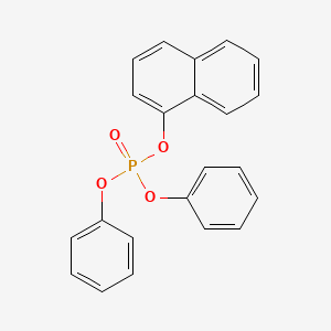 molecular formula C22H17O4P B14685542 Phosphoric acid, 1-naphthalenyl diphenyl ester CAS No. 25653-19-4