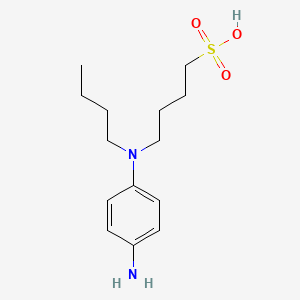 molecular formula C14H24N2O3S B14685546 1-Butanesulfonic acid, 4-[(4-aminophenyl)butylamino]- CAS No. 35079-64-2