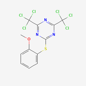 s-Triazine, 2-[(o-methoxyphenyl)thio]-4,6-bis(trichloromethyl)-