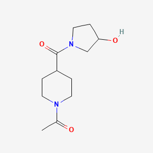 1-(4-(3-Hydroxypyrrolidine-1-carbonyl)piperidin-1-yl)ethan-1-one