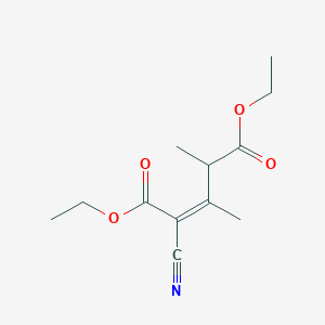 molecular formula C12H17NO4 B14685703 diethyl (Z)-2-cyano-3,4-dimethylpent-2-enedioate CAS No. 34611-29-5