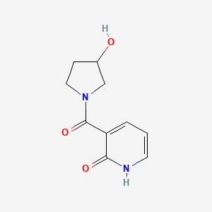 molecular formula C10H12N2O3 B1468575 3-(3-Hydroxypyrrolidine-1-carbonyl)pyridin-2-ol CAS No. 1344062-98-1