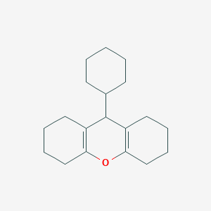 molecular formula C19H28O B14685766 9-Cyclohexyl-2,3,4,5,6,7,8,9-octahydro-1H-xanthene CAS No. 36795-10-5