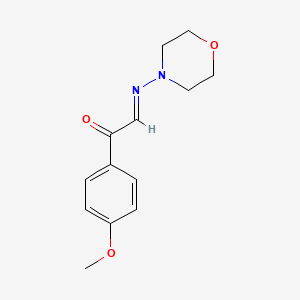 molecular formula C13H16N2O3 B14685775 4'-Methoxy-2-(morpholinoimino)acetophenone CAS No. 25561-40-4