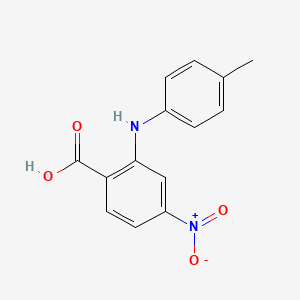 molecular formula C14H12N2O4 B14685776 2-(4-Methylanilino)-4-nitrobenzoic acid CAS No. 26690-12-0