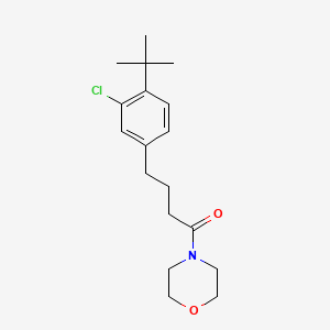 molecular formula C18H26ClNO2 B14685790 4-(4-(3-Chloro-4-(1,1-dimethylethyl)phenyl)-1-oxobutyl)morpholine CAS No. 32808-67-6