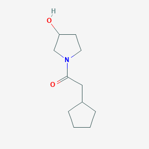 2-Cyclopentyl-1-(3-hydroxypyrrolidin-1-yl)ethan-1-one