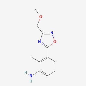 3-[3-(Methoxymethyl)-1,2,4-oxadiazol-5-yl]-2-methylaniline