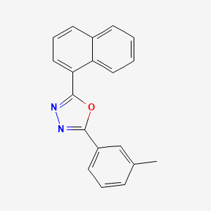 molecular formula C19H14N2O B14685816 2-(3-Methylphenyl)-5-naphthalen-1-yl-1,3,4-oxadiazole CAS No. 33242-74-9