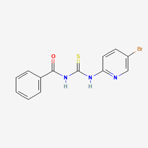 molecular formula C13H10BrN3OS B14685821 N-[(5-bromopyridin-2-yl)carbamothioyl]benzamide CAS No. 31430-37-2