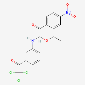 1-(3-((1-Ethoxy-2-(4-nitrophenyl)-2-oxoethyl)amino)phenyl)-2,2,2-trichloroethanone