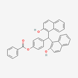 4-[Bis(2-hydroxynaphthalen-1-yl)methyl]phenyl benzoate