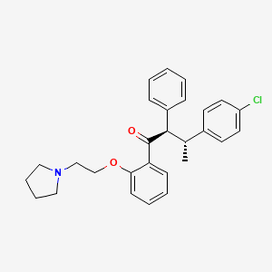 threo-3-(p-Chlorophenyl)-2-phenyl-4'-(2-(1-pyrrolidinyl)ethoxy)butyrophenone