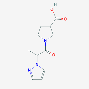 1-[2-(1H-pyrazol-1-yl)propanoyl]pyrrolidine-3-carboxylic acid
