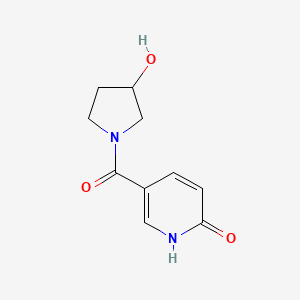 molecular formula C10H12N2O3 B1468586 (6-Hydroxypyridin-3-yl)(3-hydroxypyrrolidin-1-yl)methanone CAS No. 1342701-76-1