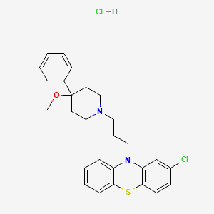 Phenothiazine, 2-chloro-10-(3-(4-methoxy-4-phenylpiperidino)propyl)-, monohydrochloride, hydrate