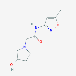 2-(3-hydroxypyrrolidin-1-yl)-N-(5-methyl-1,2-oxazol-3-yl)acetamide