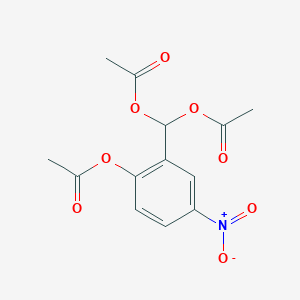 molecular formula C13H13NO8 B14685870 [2-(Acetyloxy)-5-nitrophenyl]methanediyl diacetate CAS No. 24590-01-0