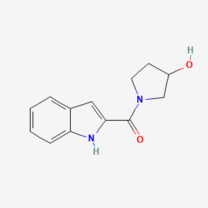 molecular formula C13H14N2O2 B1468588 (3-hydroxypyrrolidin-1-yl)(1H-indol-2-yl)methanone CAS No. 1271189-04-8