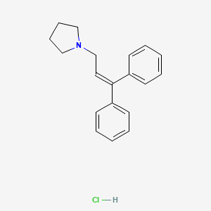 molecular formula C19H22ClN B14685903 Pyrrolidine, 1-(3,3-diphenylallyl)-, hydrochloride CAS No. 30778-26-8