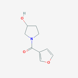 molecular formula C9H11NO3 B1468595 1-(呋喃-3-羰基)吡咯烷-3-醇 CAS No. 1341933-87-6