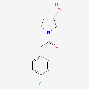 molecular formula C12H14ClNO2 B1468596 2-(4-Chlorophenyl)-1-(3-hydroxypyrrolidin-1-yl)ethan-1-one CAS No. 1341531-31-4