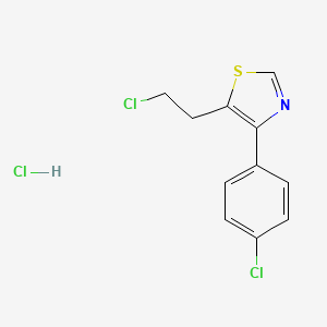 Thiazole, 5-(2-chloroethyl)-4-(p-chlorophenyl)-, hydrochloride