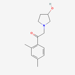 molecular formula C14H19NO2 B1468602 1-(2,4-Dimethylphenyl)-2-(3-hydroxypyrrolidin-1-yl)ethan-1-one CAS No. 1408130-66-4