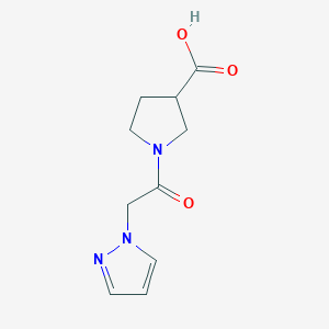 1-[2-(1H-pyrazol-1-yl)acetyl]pyrrolidine-3-carboxylic acid