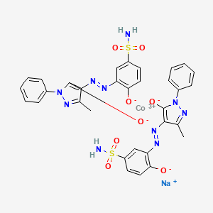 molecular formula C32H26CoN10O8S2.Na<br>C32H26CoN10NaO8S2 B14686069 Einecs 252-134-6 CAS No. 34664-47-6