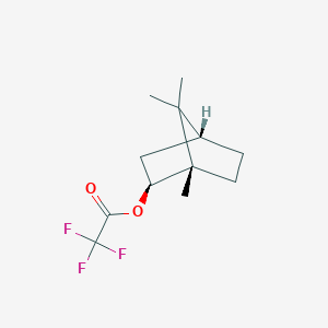 molecular formula C12H17F3O2 B14686079 [(1S,2S,4R)-1,7,7-trimethyl-2-bicyclo[2.2.1]heptanyl] 2,2,2-trifluoroacetate CAS No. 28587-56-6