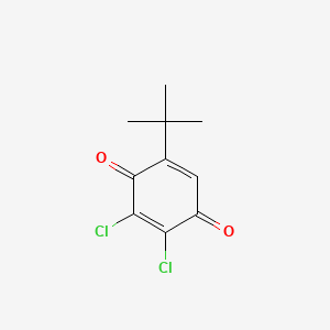 molecular formula C10H10Cl2O2 B14686094 5-Tert-butyl-2,3-dichlorocyclohexa-2,5-diene-1,4-dione CAS No. 34403-14-0