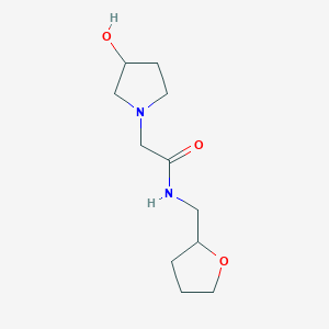 molecular formula C11H20N2O3 B1468610 2-(3-hydroxypyrrolidin-1-yl)-N-[(oxolan-2-yl)methyl]acetamide CAS No. 1343436-60-1
