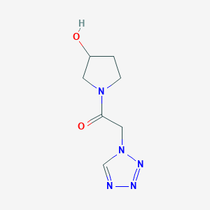 molecular formula C7H11N5O2 B1468612 1-(3-hydroxypyrrolidin-1-yl)-2-(1H-1,2,3,4-tetrazol-1-yl)ethan-1-one CAS No. 1342580-38-4