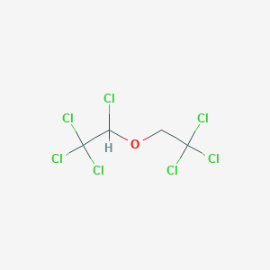 molecular formula C4H3Cl7O B14686133 1,1,1,2-Tetrachloro-2-(2,2,2-trichloroethoxy)ethane CAS No. 36458-84-1