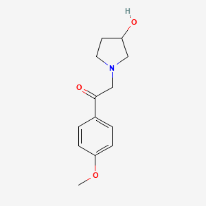 molecular formula C13H17NO3 B1468614 2-(3-Hydroxypyrrolidin-1-yl)-1-(4-methoxyphenyl)ethan-1-one CAS No. 1283103-68-3