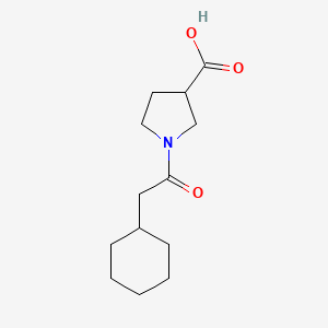 molecular formula C13H21NO3 B1468616 1-(2-Cyclohexylacetyl)pyrrolidine-3-carboxylic acid CAS No. 1469110-04-0
