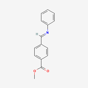 molecular formula C15H13NO2 B14686163 Benzoic acid, 4-[(phenylimino)methyl]-, methyl ester CAS No. 24313-71-1