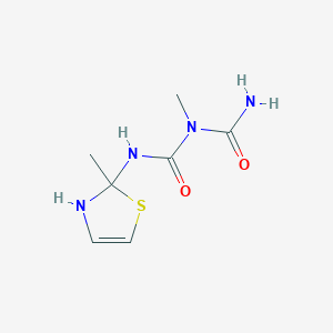 molecular formula C7H12N4O2S B14686170 1,3-Dimethyl-5-(2-thiazolyl)biuret CAS No. 36305-77-8