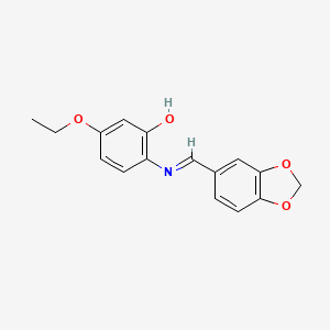 2-(1,3-Benzodioxol-5-ylmethylideneamino)-5-ethoxyphenol