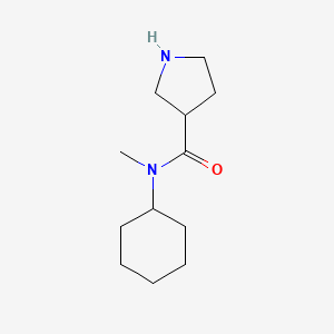 molecular formula C12H22N2O B1468620 N-cyclohexyl-N-methylpyrrolidine-3-carboxamide CAS No. 1339091-36-9
