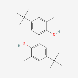 molecular formula C22H30O2 B14686220 [1,1'-Biphenyl]-2,2'-diol, 5,5'-bis(1,1-dimethylethyl)-3,3'-dimethyl- CAS No. 32569-81-6