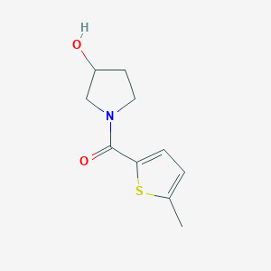 molecular formula C10H13NO2S B1468630 1-(5-Methylthiophene-2-carbonyl)pyrrolidin-3-ol CAS No. 1341067-50-2