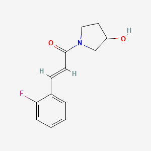 (E)-3-(2-fluorophenyl)-1-(3-hydroxypyrrolidin-1-yl)prop-2-en-1-one